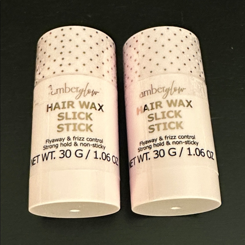 2 AmberGlow Hair Wax Slick Stick - Flyaway & Frizz Control